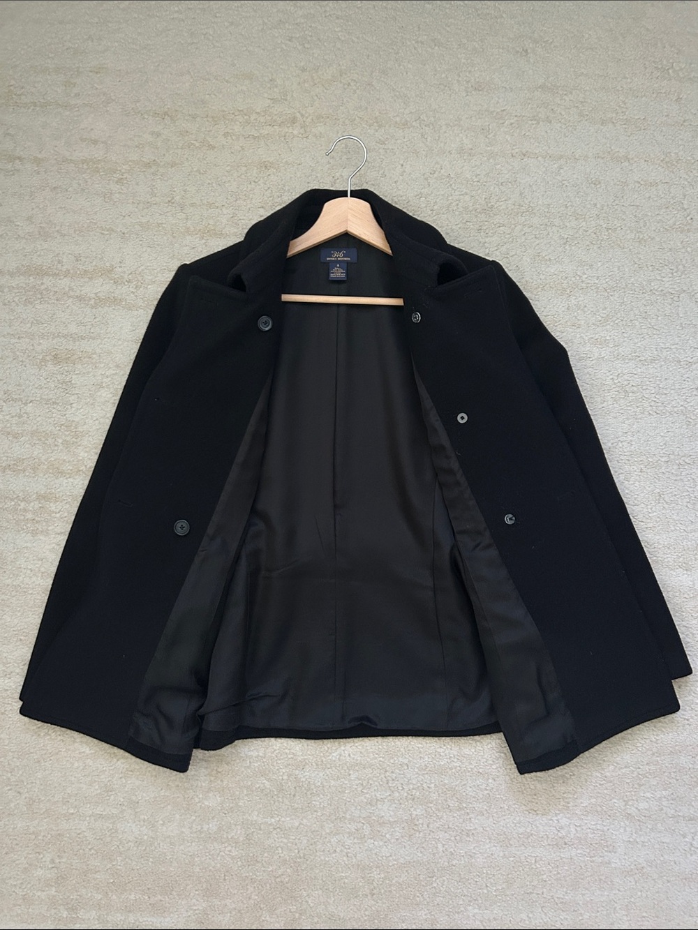 Brooks Brother Classic Black Wool Peacoat Jacket - Women - Picture 3 of 3